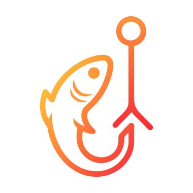 balık simgesi vektör illüstrasyonu