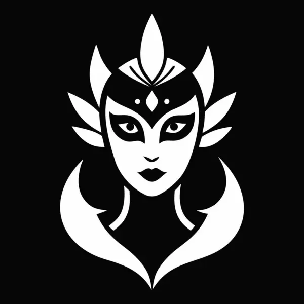 Güzel maskeli ve çiçekli bir kadın.