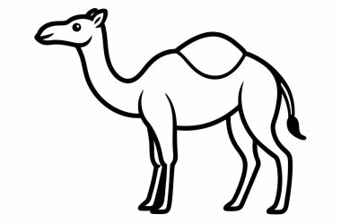 deve hayvan simgesi taslak biçiminde