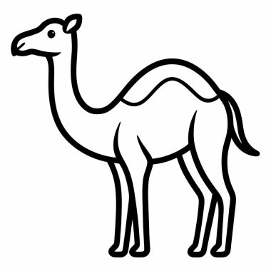 Hayvan deve ikonu. Hayvan vektör çizimi. Beyaz arkaplanda web simgesi izole edildi