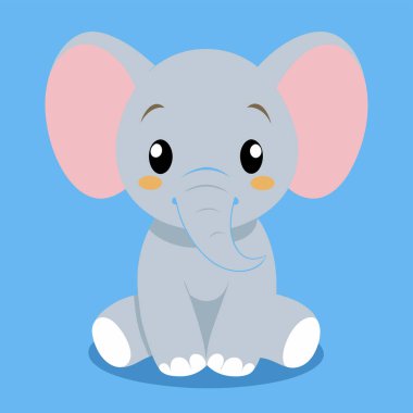 Çocuk ürünleri, web siteleri ya da sosyal medya için mükemmel bir bebek karikatürü. Tatlı ve büyüleyici tasarım.
