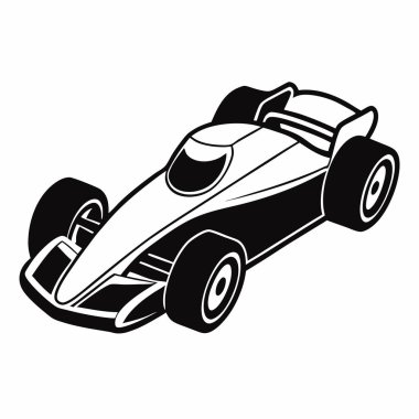Yarış arabası simgesi, basit tasarım