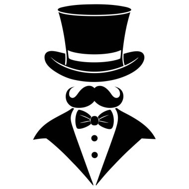 Smokin ve papyonlu şapka.