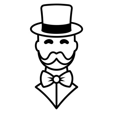 Papyonlu ve şapkalı sihirbaz