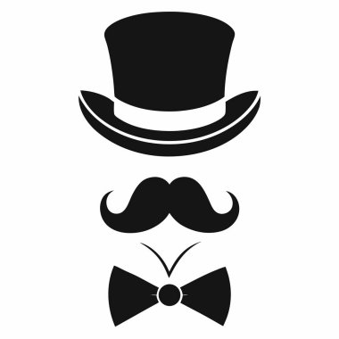 Centilmen şapka ve bıyık