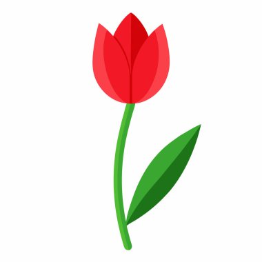 Lale çiçeği ikonu. ağ için lale vektör simgelerinin karikatür çizimi