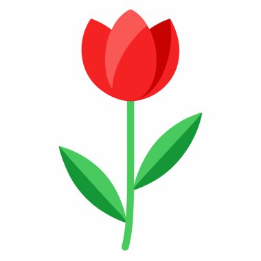 Lale. Web simgesi basit illüstrasyon