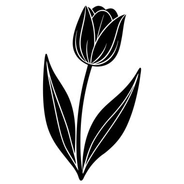 Lale çiçek simgesi, basit tarzı