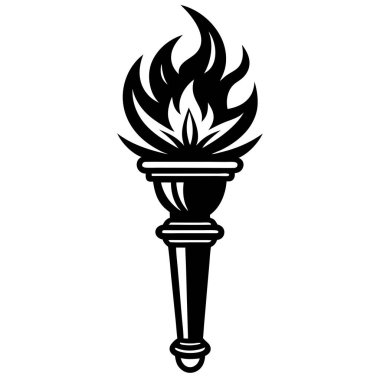 Meşale simgesi, basit tarzı