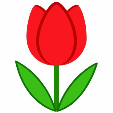 Lale. Web simgesi basit illüstrasyon