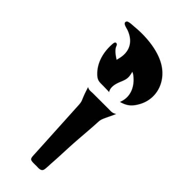 Alev Meşalesi Logo Simgesi Vektörü - Markalaşma ve İşletme için Ateş Sembol Tasarım Şablonu