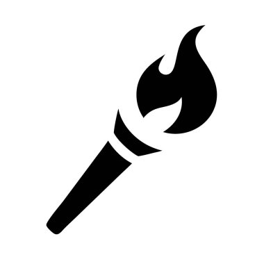 Alev Meşalesi Logo Simgesi Vektörü - Markalaşma ve İşletme için Ateş Sembol Tasarım Şablonu