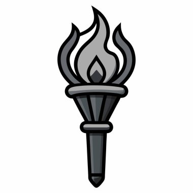 Yangında yanan kibrit, vektör illüstrasyonu