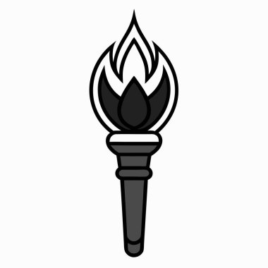 Yanan mum ikonu. Web için yanan mum vektör simgesinin özet çizimi