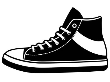 siyah siluet spor ayakkabıları ikon vektör illüstrasyon tasarımı