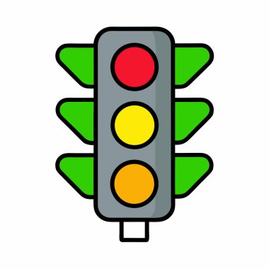 trafik ışığı vektör simgesi