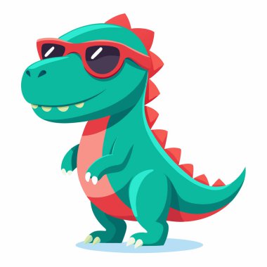 Vektör sevimli çizgi dinozor