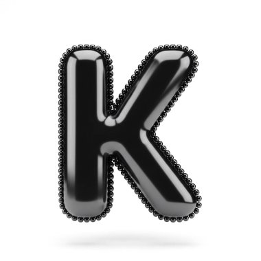 Parlak desenli k harfi