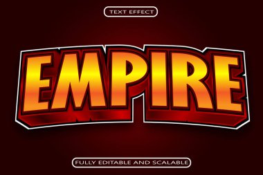 İmparatorluk Düzenlenebilir Metin Efekti 3 Boyut Kabartma Modern Biçim