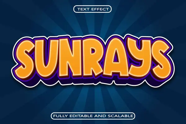 Sun Rays Düzenlenebilir Metin Efekti 3 Boyut Kabartma Modern Biçim
