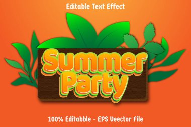 YAZ PARTİ Metin Efekti 3 Boyutlu Kabartma Gradyan Tasarımı