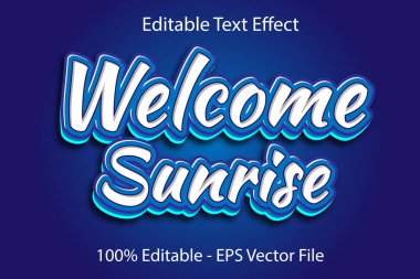 Hoşgeldiniz Metin Efekti 3D Kabartma Gradyan Biçimi Tasarımı