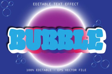 Kabarcık Düzenlenebilir Metin Efekti Kabartma Biçimi