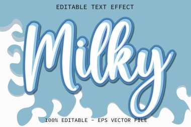 Milky Düzenlenebilir Metin Efekti Çizgi Film Biçimi