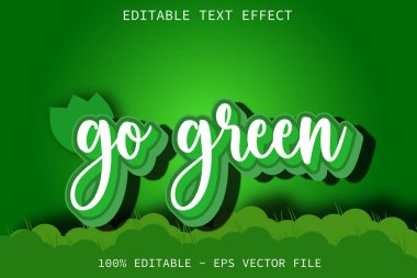 Bastır Yeşil Metin Efekti Çizgi Film Biçimi