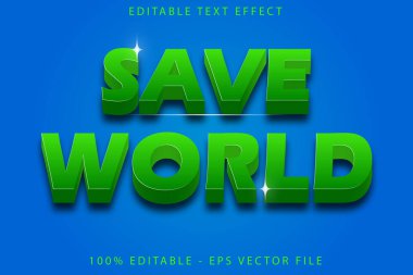 Dünya Düzenlenebilir Metin Efektini Modern Biçimde Kaydet