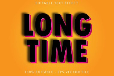 Uzun Zaman Düzenlenebilir Metin Efekti Modern Biçim