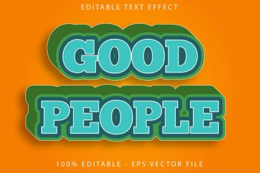İyi İnsanlar Düzenlenebilir Metin Efekti Çizgi Film Biçimi