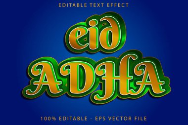 Kurban Adası Düzenlenebilir Metin Efekti Düz Gradyan Biçimi