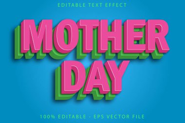 Anneler Günü Düzenlenebilir Metin Efekti Çizgi Film Biçimi