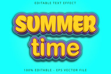 Yaz Saati Düzenlenebilir Metin Efekti Düz Gradyan Biçimi