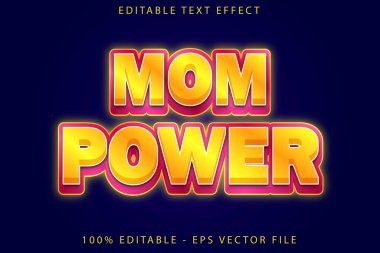 Anne Gücü Düzenlenebilir Metin Efekti Modern Neon Biçimi