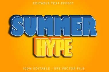 Summer Hype Düzenlenebilir Metin Efekti Çizgi Film Biçimi