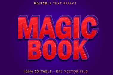 Sihirli Kitap Düzenlenebilir Metin Efekti Düz Gradyan Biçimi