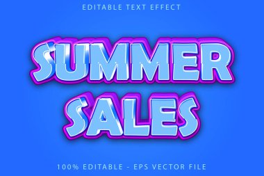 Yaz Satışları Düzenlenebilir Metin Efekti Modern Biçim