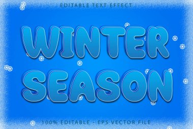Kış Sezonu Düzenlenebilir Metin Efekti Çizgi Film Biçimi
