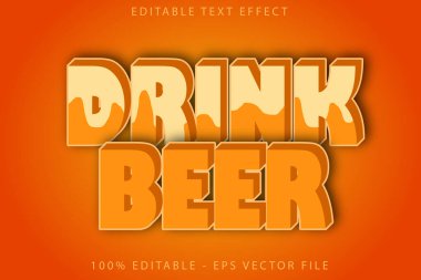 Bira İçilebilir Metin Efekti Çizgi Film Biçimi