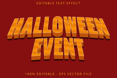 Cadılar Bayramı Olayları Düzenlenebilir Metin Efekti Çizgi Film Biçimi