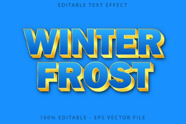 Kış Buzu Düzenlenebilir Metin Efekti Modern Biçim