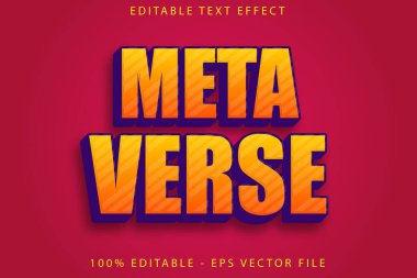 Meta Ayeti Düzenlenebilir Metin Efekti Çizgi Film Biçimi