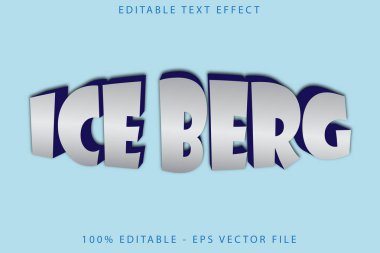 Buz Bergi Düzenlenebilir Metin Efekti Çizgi Film Biçimi