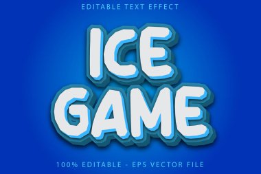 Buz Oyunu Düzenlenebilir Metin Efekti Çizgi Film Biçimi