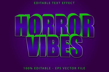 Korku Titreşimleri Düzenlenebilir Metin Efekti Düz Gradyan Biçimi