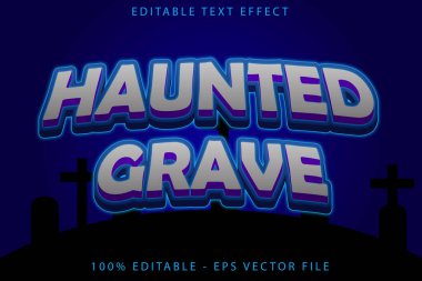 Lanetli Mezar Düzenlenebilir Metin Efekti Düz Gradyan Biçimi