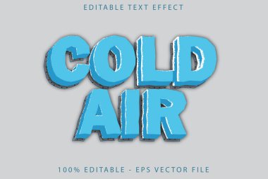 Soğuk Hava Düzenlenebilir Metin Efekti Çizgi Film Biçimi