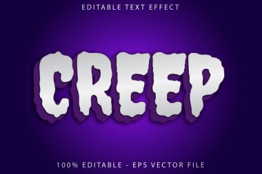 Creep Düzenlenebilir Metin Efekti Modern Biçim